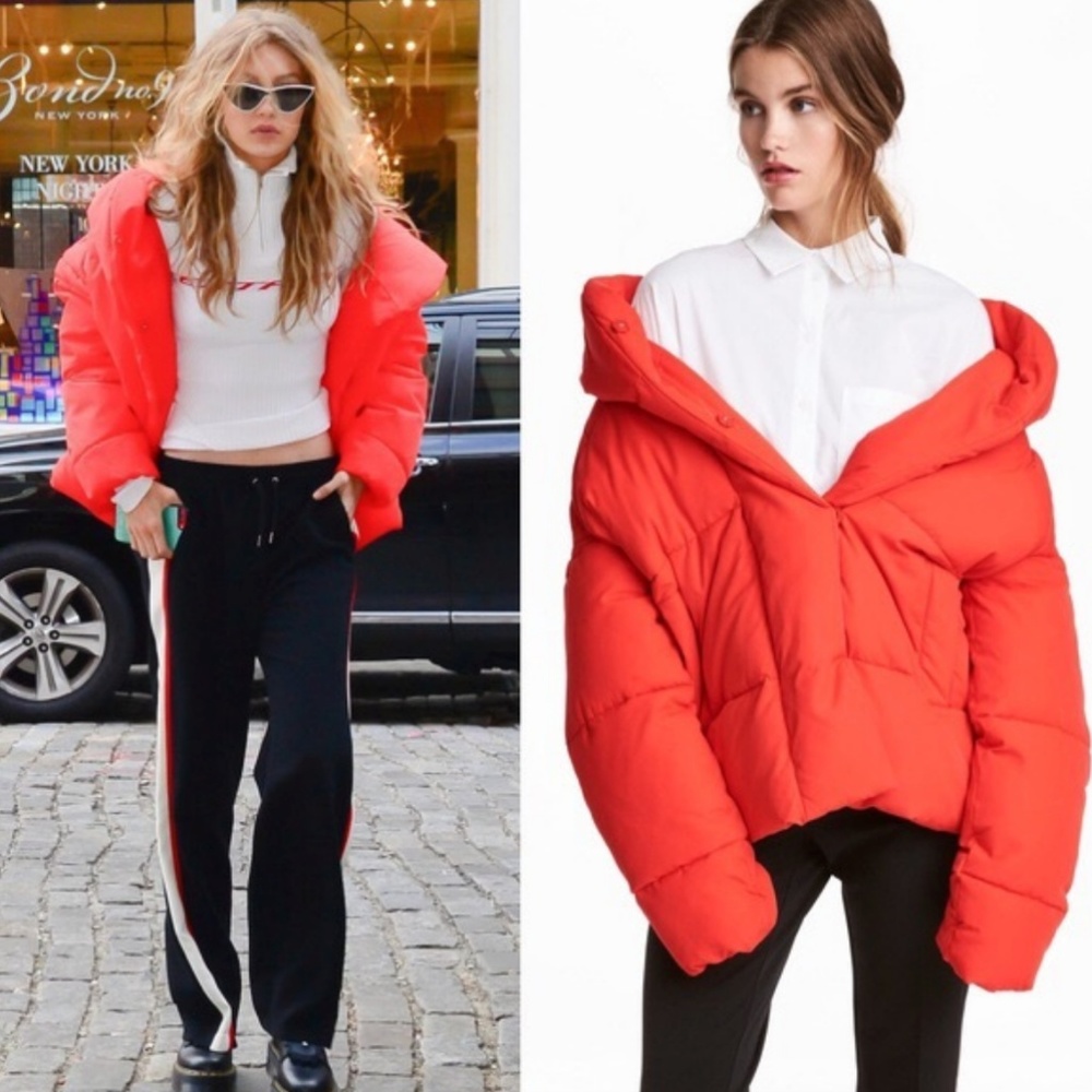 Oversized Red Puffer Jacket